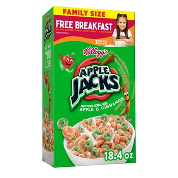 Kellogg's Apple Jacks Original Cold Breakfast Cereal, 18.4 oz