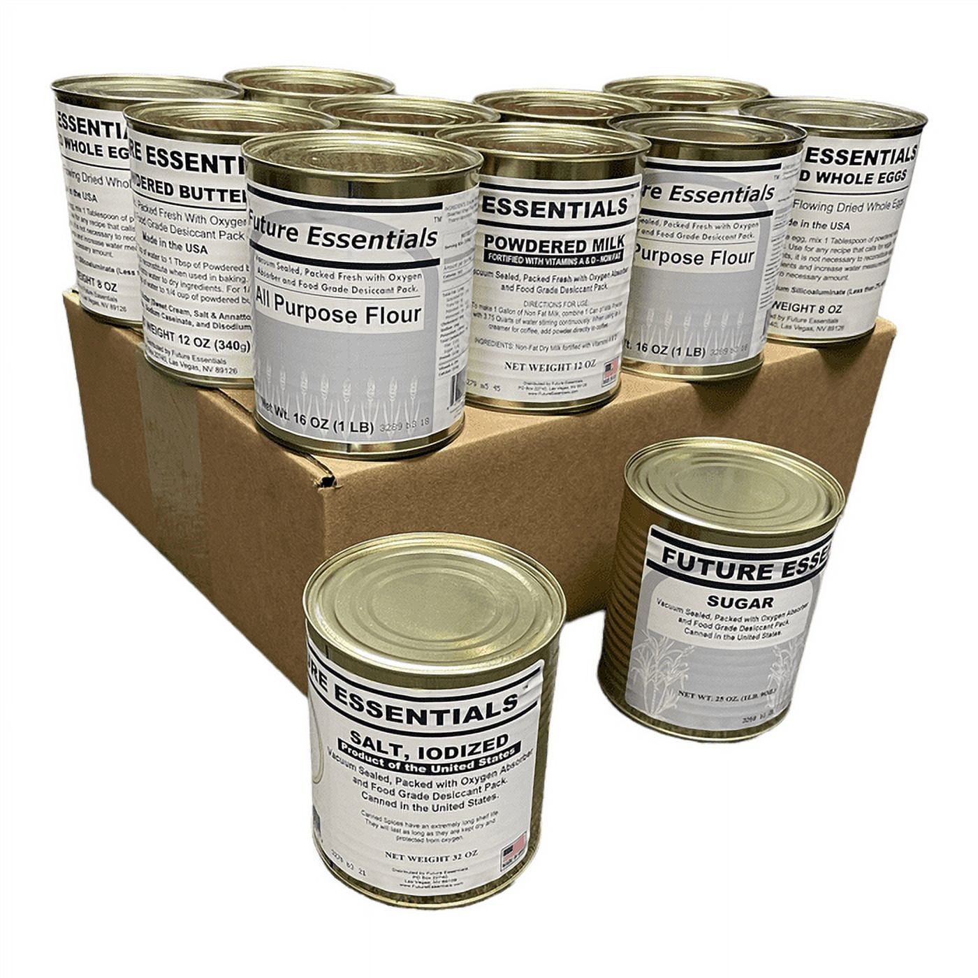 (36 Cans) Future Essentials Freeze Dried Food For Emergency and Long Term Storage Food For Camping and Hiking, All Purpose Baking Variety Pack #2.5 Per Can ✅