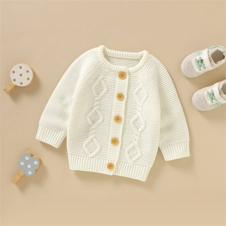 

Hunpta Baby Girl Boy Knit Cardigan Sweater Warm Pullover Tops Toddler Infant Solid Outerwear Jacket Coat Outfit Clothes