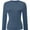 Fog blue, variant on Womens Shirts Long Sleeve Crew Neck Ruched Stretch Basic Fitted Tee Shirts Tops