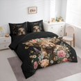 thumbnail image 2 of jejeloiu Highland Cow Flower 7-Piece Twin Bedding Sets Kids,Farm Animal Print Bedding Comforter Set,Reversible, 2 of 7