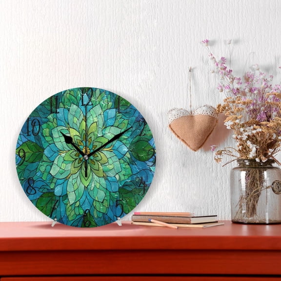 10" Quartz Indoor Wall Clock Silent Mechanism / Geometric Shapes Style