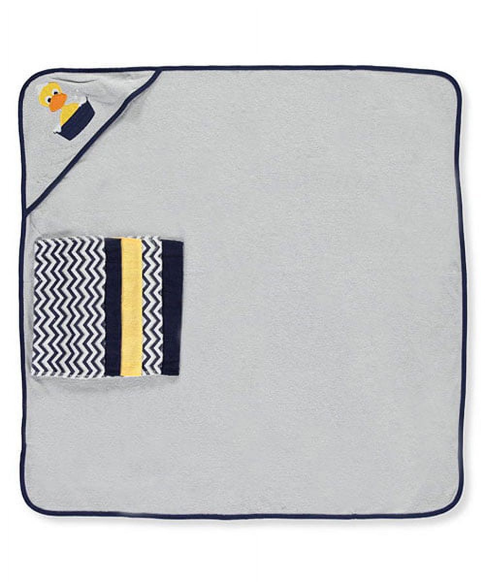 Luvable Friends Hooded Towel with Five Washcloths, Duck photo 3