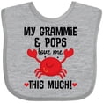 thumbnail image 3 of Inktastic Grammie and Pops Love Me Grandson Boys or Girls Baby Bib, 3 of 4