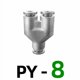 thumbnail image 2 of 1 pieza PU PV PE PY PY 304 Acoplamiento rápido neumático de metal de acero inoxidable 4 6 8 10 12 14 16mm Acoplamiento rápido de tubería de aire de alta presión, 2 of 8