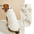 thumbnail image 1 of Zhuge Chaqueta de invierno cortavientos para perros: abrigo cálido de 2 capas con forro polar para perros pequeños, medianos y grandes | Chaleco para clima frío (XXL, blanco), 1 of 4