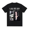 thumbnail image 1 of Lana Del Rey Short Sleeve Pattern T-Shirt Fashion Breathable Cotton T-Shirt--Youyoupin, 1 of 4