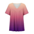 thumbnail image 4 of Itsame Short Shirt Sleeved Tops for Womens T-Shirt Comfortable Printed Relaxed V-neck Blouses Orange Size 2XL, 4 of 6