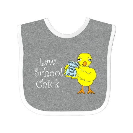 

Inktastic Law School Chick White Text Gift Baby Girl Bib
