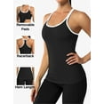 thumbnail image 3 of ANFERRY Women's Ribbed Workout Tank Tops with Built in Bra Racerback Athletic Top, 3 of 8