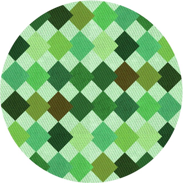 Ahgly Company Tapis Rond Lavable en Machine Intérieur Transitionnel Vert Forêt, 5 Pieds Rond