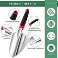 thumbnail image 2 of Juego de palas de jardinería, pala de mano para jardín, paleta para trasplante, herramientas de plantación de aleación de aluminio con mango de goma para jardinería, cultivo,, 2 of 5