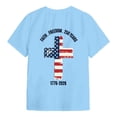 thumbnail image 6 of UngA 250 Anniversary USA Shirt Womens 250th Short Sleeve Flag Eagle Graphic American Patriotic Faith Wear Birthday Women Tshirt (Sky Blue,XL), 6 of 7