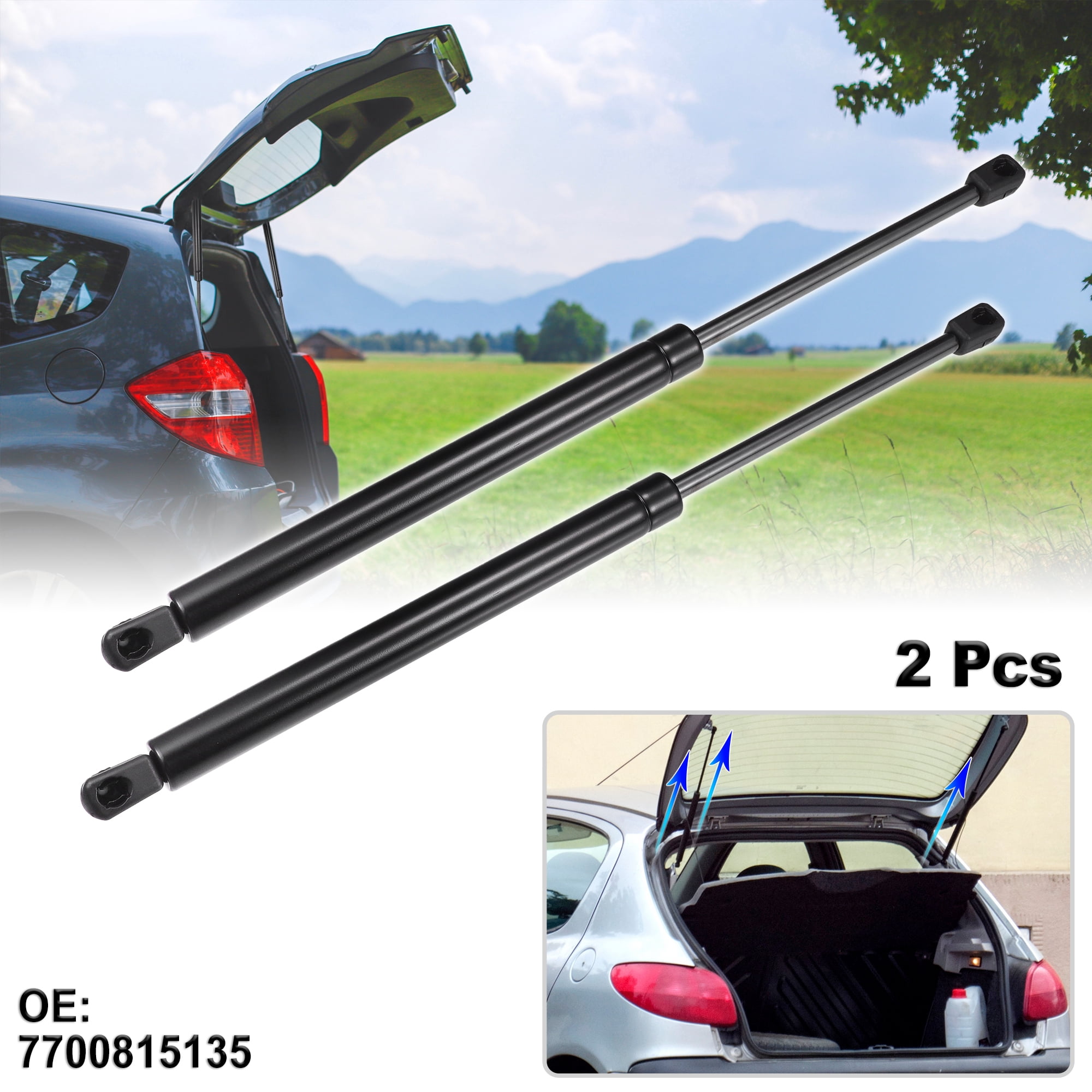 Unique Bargains 2Pcs Rear Hatch Lift Supports Struts for Renault Twingo I 1993-2007