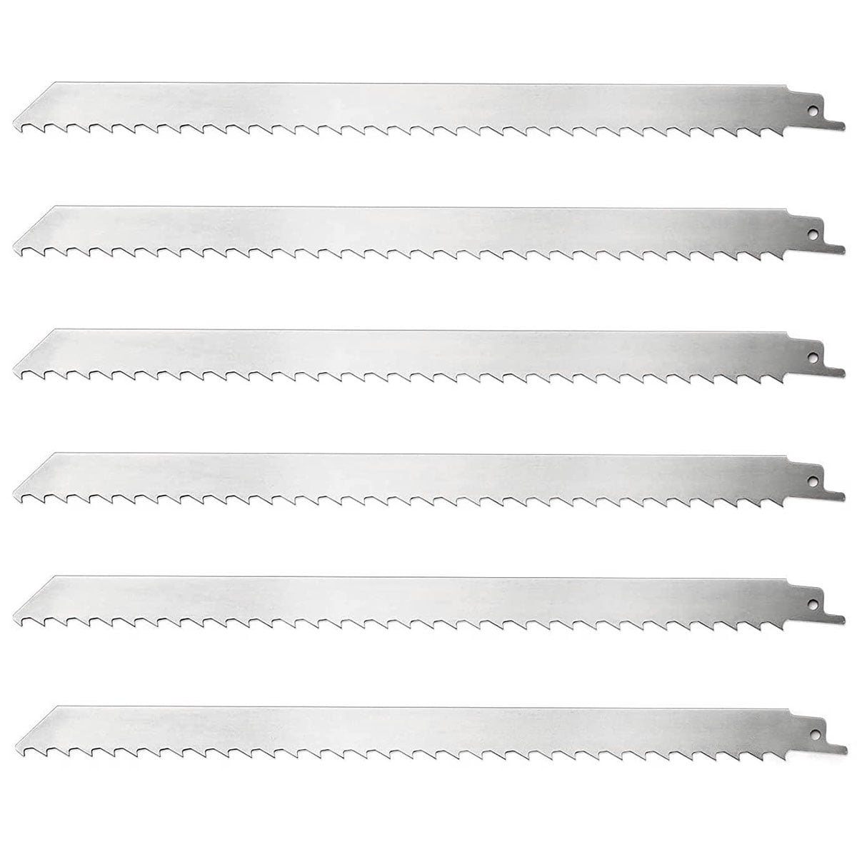 6pcs 300mm Sharp Reciprocating Saw Blade Set For Cutting Ice & Frozen Meat Tool 