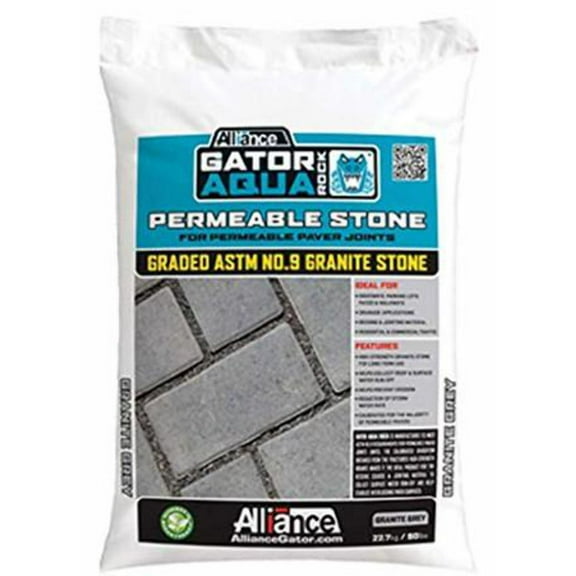 Alliance Gator Aqua Rock Permeable Stone, ASTM No.9 Granite Stone. 50 LB Bag