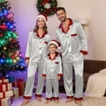 thumbnail image 4 of Jkety Holiday Pajamas Silk Matching Christmas Pajamas for Family Striped Button Down Shirt and Pants Silky Satin Xmas Pjs Sets for Pictures, 4 of 7