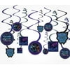Black Panther 'Wakanda Forever' Paper Hanging Swirl Decorations (12pc)