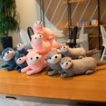 thumbnail image 2 of 40/80cm Realistic Wild Animal Stuffed Doll Reallife Eurasian River Otter Plush Toy Soft Lovely Sloth Toys Cute Gift For KidsPink80cm Deng Xun unisex, 2 of 2