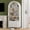 White, variant on 71" Tall Arched Bookshelf, 5 Tier Modern Farmhouse Bookcase with Sliding Doors & Adjustable Shelves, Wood Display Cabinet, White