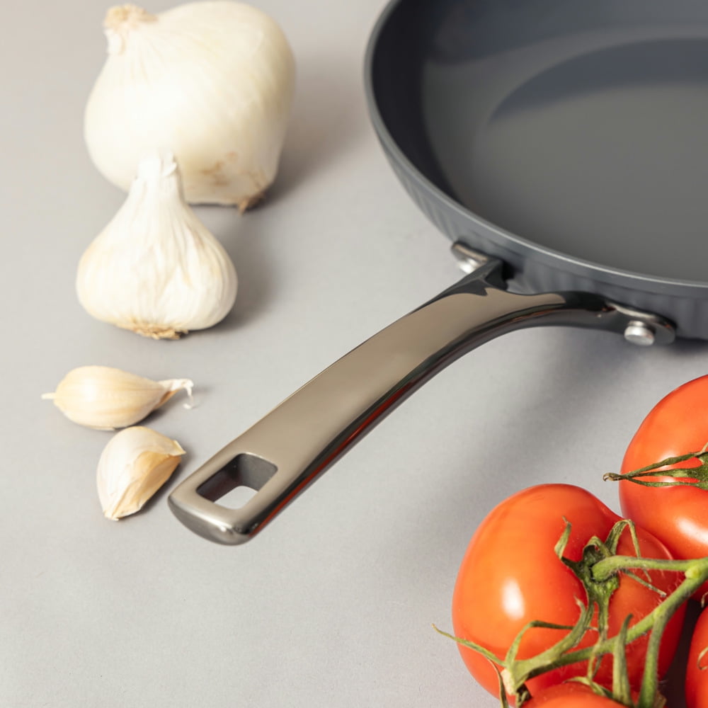 Thyme & Table 10" Non-Stick Signature Ribbed Fry Pan - Grey