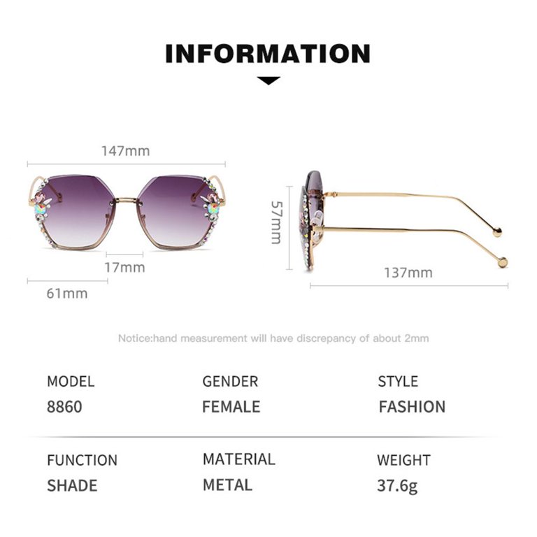 Women\'s Purple Gradient Sunglasses with Rhinestone Detail Amazon.com: Southpole 1017SP Stylish Rhinestone UV  main image 4