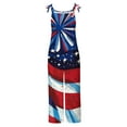 thumbnail image 4 of QATAINLAV 4th of July Jumpsuits for Women American Flag Overalls Adjustable Strap Cotton Linen One Piece Rompers Sleeveless Wide Leg Bib Pants Multicolor S, 4 of 6