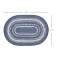 thumbnail image 5 of VHC Brands Great Falls, Braided Jute Rug,, Door Mat, Oval, Blue, 24x36, 5 of 11