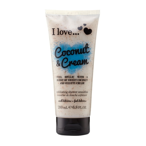 I Love Cosmetics Batido de ducha exfoliante, Coco y Crema, 200 ml