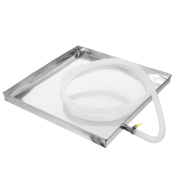 HONMEET 1Set Stainless Steel Air Conditioner Drip Pan with Built in Drain System for Home Use