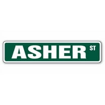 ASHER Street Sign Childrens Name Room Sign | Indoor/Outdoor |  24" Wide