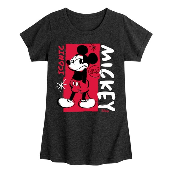 Disney - Mickey Iconic - Toddler & Youth Girls Short Sleeve Graphic T-Shirt