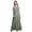 Mint Green, variant on Bimba Check Women Long Tank Maxi Dress Round Neck Printed Party Gown-Large