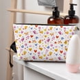 thumbnail image 5 of Picia Cartoon Birds & Flowers Printed Leather Travel Toiletry Bag,Cosmetic Organizer, Makeup Travel Bag, Durable Travel Pouch, Compact Toiletry Bag, Travel Accessories, 5 of 6