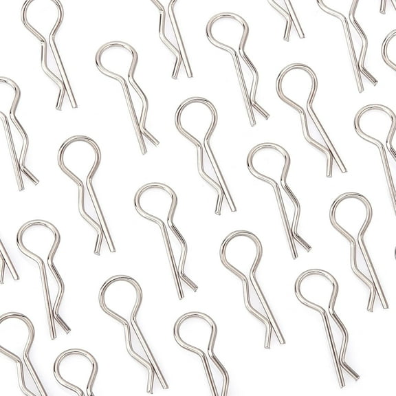 150 Pcs Universal RC Body Clips Pins Springy R Pins Silver Post Mount for All 1/8 1/10 1/12 Scale Car Parts Truck Buggy Shell Replacement DIY