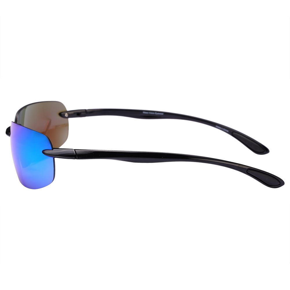 "The Influencer" Sport Wrap Polarized Sunglasses for Men and Women - Lightweight Frames - Cyan