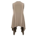 thumbnail image 2 of Made by Johnny Women's Lightweight Sleeveless Draped Open Cardigan M TAUPE, 2 of 7