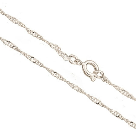 18Inch Necklace Twisted Flat Curb Chain With Springring Clasp (3-Chain Value Bundle), SAVE $2
