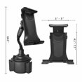 thumbnail image 3 of Soporte para teléfono Portavasos, Soporte universal para teléfono para automóvil Portavasos ajustable con cuello de cisne Portavasos para iPhone, Samsung, Huawei, Sony (Negro), 3 of 3