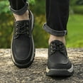 thumbnail image 6 of Men's Oxford Lace-Up Shoes - Slip-Resistant Rubber Sole,  Travel & Casual Wear - Brown & Black, Everyday Footwear Breathable PU Upper, Comfortable Cushioned Insole - Versatile for Work, 6 of 9