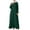 Green, variant on Women Dress Turndown Collar Loose Long Sleeve Mu-slim Dress Solid Ankle-length Dress Long Dress