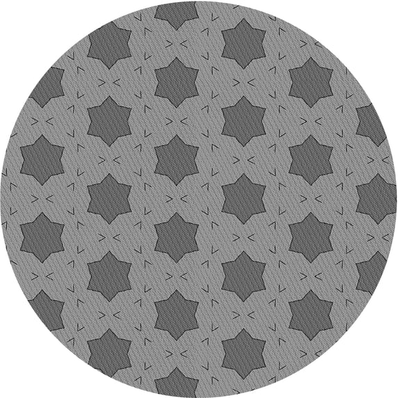 Ahgly Company Machine Washable Indoor Round Transitional Ash Gray Area Rugs, 3' Round