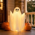thumbnail image 2 of Kdkad Halloween Light Up Ghost Decor, 33 In Spooky Cute Standing Ghost, Halloween Decorations for Front Door Porch Yard Tree, Indoor Party Room Decor, 2 of 8