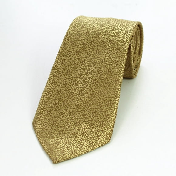 Men's 100% Silk Gold Necktie, Turkey Made