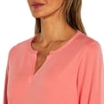 thumbnail image 2 of Orvis Women's Quater Sleeve Split Neck Soft Pima Cotton Blouse Top-Pink / M, 2 of 9