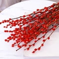 thumbnail image 6 of 40pcs Red Pussy Willow Branches 17.5in Dried Flowers for Home Decor, 6 of 20