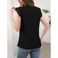 thumbnail image 4 of Blusa de Encaje con Cuello Alto para Mujer M Negra, 4 of 7