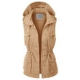 thumbnail image 5 of PacificPlex Women's Sleeveless Cotton Cargo Utility Vest, Medium, Taupe, 5 of 7
