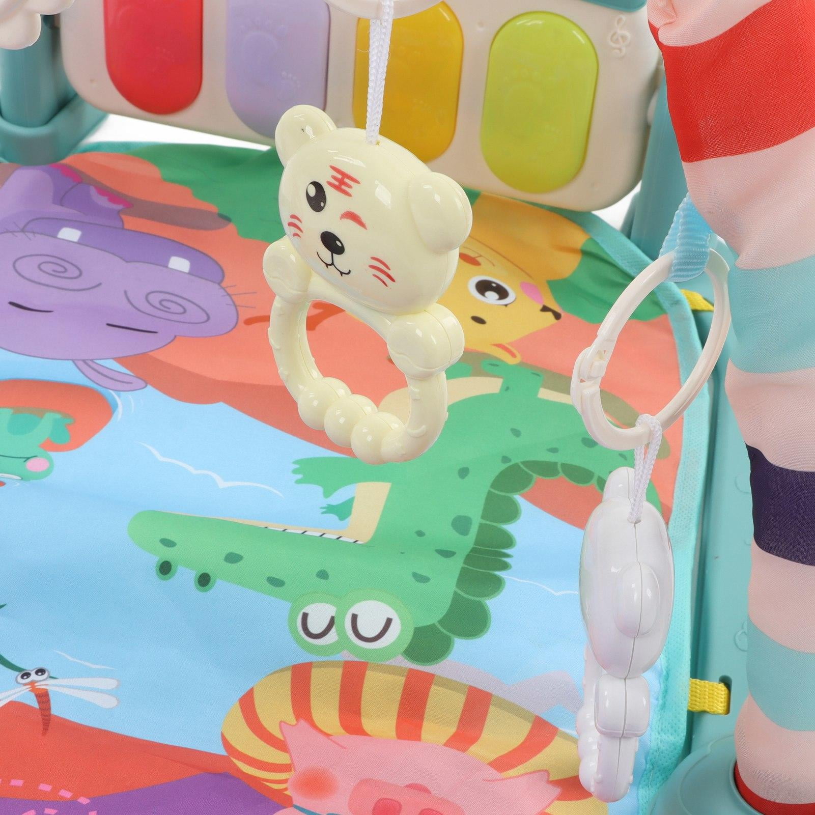 LAZIOEGR Baby Piano Gym Mat – Soft, Detachable Play Mat with Music, Lullabies, Light & Foot‑Pedal Fitness for Newborns & Toddlers