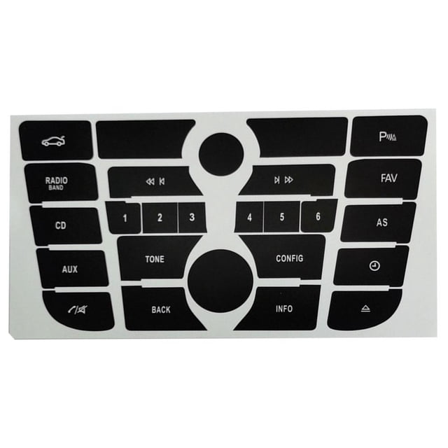 Radio Button Repair Stickers for Opel Astra J & Vauxhall GTC, Dashboard Fixing Decals for Climate Control CD MP3 Panel 2009-2015 Black